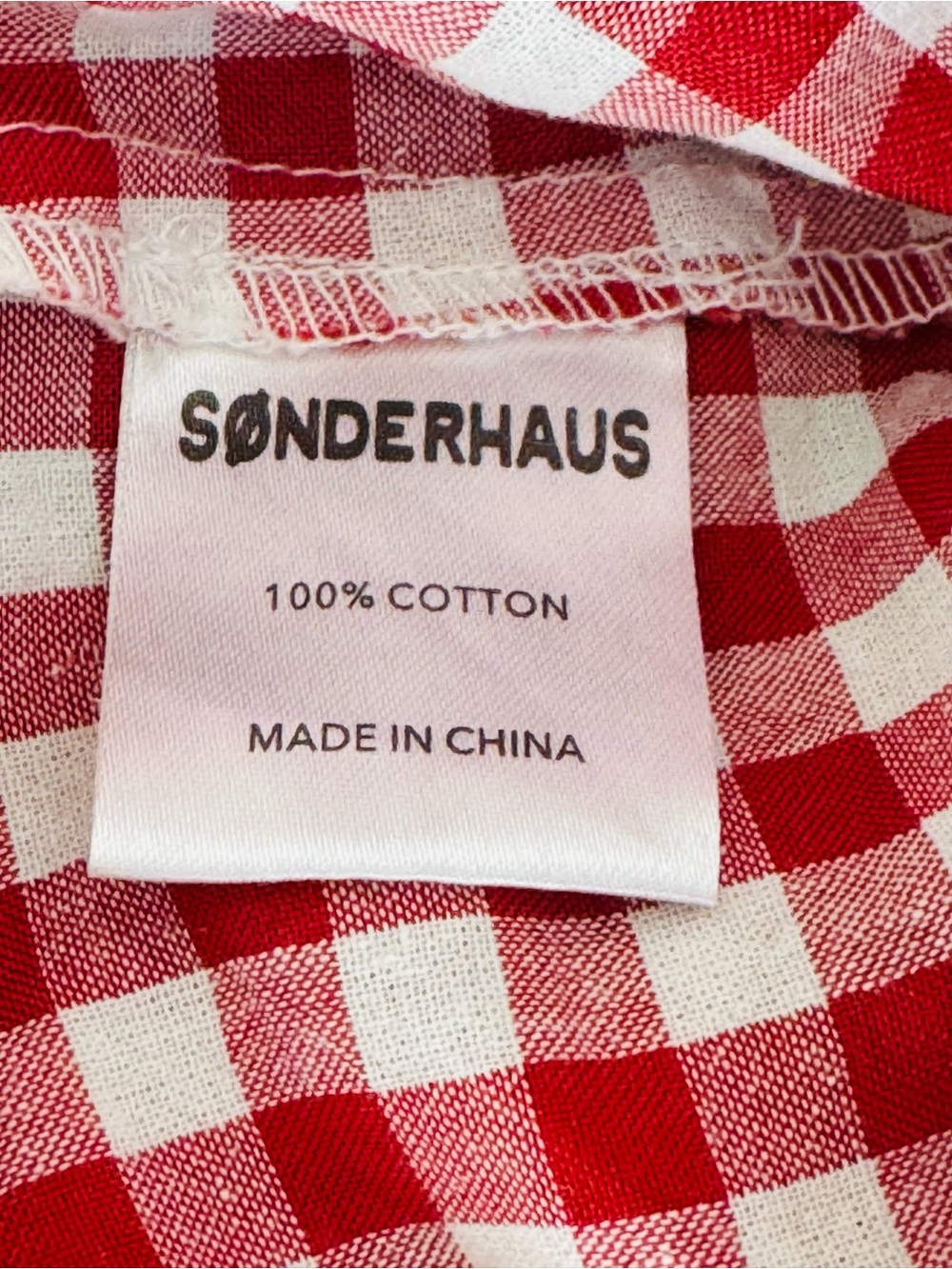 Sonderhaus Perfect Pants Red & White Gingham Relaxed Fit Cotton Pants Size XS - Picture 11 of 12